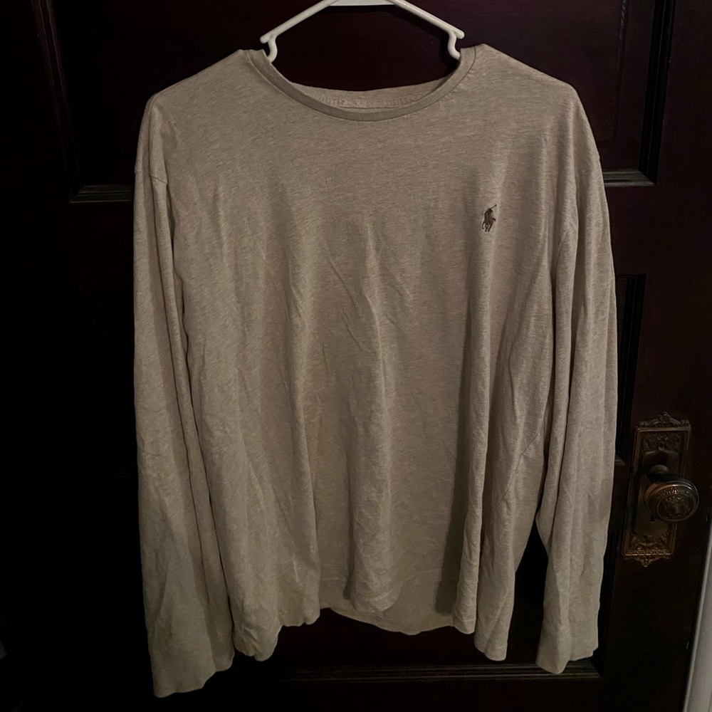 Polo Ralph Lauren - Beige Long Sleeve Logo Tee